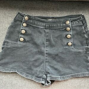 Black Jean Shorts